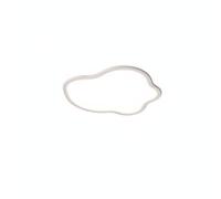 Qianly Lampada da Soffitto Piatta Rettangolare Luce Plafoniera Sottile Applique Soffitto Moderna in Ferro E Acrilico con, Bianco, Modello Economico, 50cm, Controllo Tmall Genie