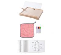 Qianly Lavagna Luminosa Luminoso | Riutilizzabile, Lavagna con Supporto celato, per Cameretta, Scuola, Bambini