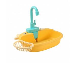 Qianly Lavello Giocattolo con Rubinetto, Color to 3 | Design a Forma di Mucca, Set da Cucina con Lavello, metodo educativo, Giocattoli, per Casa, Bambine