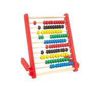 Qianly Legno con Cornice per Contare - Giocattolo Educativo per Bambini, per Imparare a Contare E Acquisire Competenze Matematiche di Base, Rosso