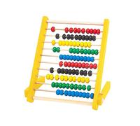 Qianly Legno con Cornice per Contare - Giocattolo Educativo per Bambini, per Imparare a Contare E Acquisire Competenze Matematiche di Base, Giallo