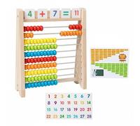 Qianly Legno Metodo Metodo Educativo Pallottoliere 100 Perline Apprendimento della Matematica Pallottoliere Colorato per Asilo Nido, Area Giochi, Set 1