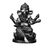 Qianly Lord Statua Ornamentale in Resina Artigianato Buddista Statuina Vintage Portatile Scultura Adatta per Meditazione Decorazione Casa Tavolo, Nero 8.5x7x10.5cm