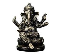 Qianly Lord Statua Ornamentale in Resina Artigianato Buddista Statuina Vintage Portatile Scultura Adatta per Meditazione Decorazione Casa Tavolo, Bronzo 4.7x4.2x6cm