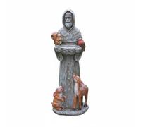 Qianly Mangiatoia per Uccelli in Resina Statua Giardino Religiosa Decorazione Ornamentale E Accessorio da Esterno Funzione Simbolica E Resistente Adatta per Amanti Della Natura Giardinaggio Patio
