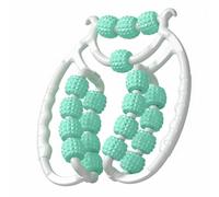 Qianly Massaggiatore per le Gambe 20 Rulli Facile da Usare Rullo Anticellulite a 20 Ruote Impugnatura Ergonomica Massaggiatore per le Gambe Morsetto, Verde Erba