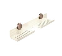 Qianly Mensola Da Doccia a Ventosa Portaoggetti Da Parete Cestino Rimovibile Organizzatore per Doccia Scaffale Salvaspazio con Drenaggio Adatto per Spazi Pi, Bianco Lunghezza 40 cm
