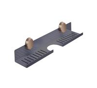 Qianly Mensola Da Doccia a Ventosa Portaoggetti Da Parete Cestino Rimovibile Organizzatore per Doccia Scaffale Salvaspazio con Drenaggio Adatto per Spazi Pi, Grigio Lunghezza 40cm