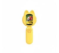 Qianly Microscopio per Bambini Digitale Portatile Dispositivo di Studio Ingrandimento 4x Schermo Integrato Semplice da Trasportare Apprendimento Attraverso, Giallo