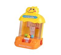 Qianly Mini Gioco di Basket, Console Portatile da Basket, Mini Gioco Arcade, Giocattolo Interattivo Genitore-Figlio, Gioco di Ruolo per Bambini, Giallo