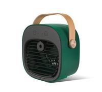 Qianly Mini Ventilatore USB con Umidificatore Compatto Raffreddatore D'aria con Umidificatore Energetico Raffrescatore per Ufficio, Array, Verde, 170 X 96 X 167MM