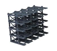 Qianly Miniatura Parcheggio Modulare Diorama Stand Porta Auto Espandibile PVC con Struttura Modulare per Esposizione Collezione Officina Hobby Adatto per col, Grigio