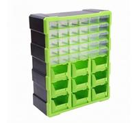 Qianly Mobile Organizer Cassetti Trasparenti Scomparti Aperti Cassettiera Componenti Elettronici Bicolore Armadietto Minuteria per Officina, Laboratorio