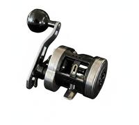 Qianly Mulinello da Pesca Mulinello Baitcasting, Mulinello Da Pesca A Tamburo In Metallo X300 Con Braccio A Manovella Singola, Manovella Sinistra, Forza Frenante 15kg