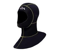 Qianly Muta in Neoprene Premium da 3 Mm con Pettorina E Cappuccio Ventilati, Passamontagna Termico da Immersione per Uomo E Donna, Adatto per Immersioni, Sur, Giallo Cucitura M