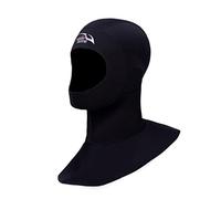 Qianly Muta in Neoprene Premium da 3 Mm con Pettorina E Cappuccio Ventilati, Passamontagna Termico da Immersione per Uomo E Donna, Adatto per Immersioni, Sur, Nero XL