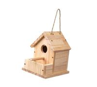 Qianly Nido per Parrocchetti con Posatoio, Facile da Pulire, Realizzato in Legno per Uccelli, Ideale per Scriccioli, Balcone, Patio O Giardino.