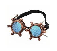 Qianly Occhiali Steampunk Alternativo Occhiali con Lenti a Rete Stile Industriale Occhialini per Servizi Fotografici