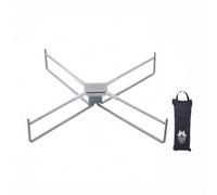 Qianly Outdoor Support Pole Supporto Pieghevole Cavalletto Base Stand Portatile in Ferro E Acciaio Inox Portata 100 Kg con Borsa Adatto per Campeggio Escursioni Lavoro All’aperto Viaggio