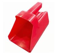 Qianly Paletta per Mangimi Igienica | Superficie Liscia Facile da Pulire, Paletta in Plastica per Cavalli, Ampia Apertura Frontale, Sessola Mangimi, Rosso