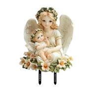 Qianly Palo da Giardino Fata Decorazione per Vasi Figura Bidimensionale Inserto per Aiuole Scultura da Prato in Materiale PVC Adatto per Spazi Verdi E Aree, 23.7x28.8 Cm