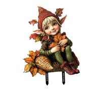 Qianly Palo da Giardino Fata Decorazione per Vasi Figura Bidimensionale Inserto per Aiuole Scultura da Prato in Materiale PVC Adatto per Spazi Verdi E Aree, 22.8x28.3 Cm