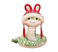 Qianly Peluche a Forma di Serpente per Il Capodanno Cinese 2025 - Decorazione di Capodanno - Statuetta di Serpente per Dei Bambini, Verde 25 Cm