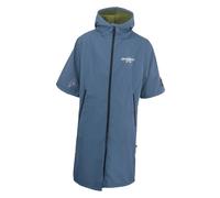 Qianly Poncho da Surf Antivento, Impermeabile, Parka da Spiaggia, Giacca da Surf Foderata in Pile Spesso, Ad Asciugatura Rapida, con Cappuccio, Vestaglia per, Blu