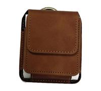 Qianly Porta Telefono 8x3x9,3 Cm, Portatile, Multiuso, in Pelle, per Ciclismo, Arrampicata, Escursionismo Quotidiano, Lavoro, marrone chiaro