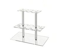Qianly Portabicchieri da Tavolo Semplice, style to 1, Trasparente | A più Livelli, Moderno, Porta Bicchieri da Tavolo con Fessure, per Ricevimenti, Feste, Organizzatori di Eventi