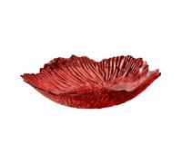 Qianly Portafrutta Alzatina Da Tavolo Organizzatore per Snack E Vassoio Decorativo Realizzato in Materiale PET Adatto per Inaugurazioni di Uffici, Rosso