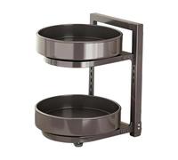 Qianly Portaspezie Organizer Ripiano Cucina Scaffale Ferro Multifunzionale Espositore Supporto Vasetti Adatto per Cucina Ristorante Conservazion, Grigio, 2 Strati