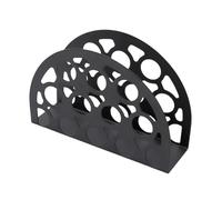 Qianly Portatovaglioli Dispenser Da Appoggio Organizzatore Verticale Espositore di Design con Struttura Stabile in Metallo Adatto per Uso Quotidiano E Feste, Nero