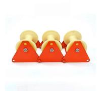 Qianly Puleggia Tripla con Telaio da Cantiere Rulliera Guidacavo Robusta Blocco Pulegge per Elettricisti, Installatori, Rullo A Tre Vie Per Bocca Di Pozzo Ruota In Nylon Normale