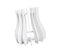 Qianly Puzzle in Legno per Vasi di Fiori, Composizioni Floreali, Set Da Costruzione per Vasi, Portafiori per Natale, bianco