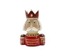 Qianly Re Schiaccianoci Statuetta Schiaccianoci Statuetta di Resina per Natale, Rosso