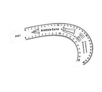 Qianly Righello di misurazione per Cucito, Strumento Essenziale per la Moda, Curva del Giromanica