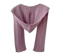 Qianly Sciarpa con cappuccio, caldo scialle avvolgente per lo shopping invernale e il pattinaggio, Viola