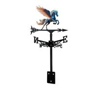 Qianly Segnavento Cavallo Ferro Decorazione retrò Ornamento Artistico Indicatore Montaggio Facile Robusto E Durevole Adatto per Giardino Cortile Fattor, Style a