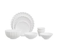 Qianly Set di Accessori da Cucina in Miniatura per Casa delle Bambole, Ideale per Decorare La Sala da Pranzo in Perfetto per Progettare La Tu, Bianco