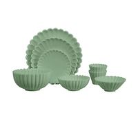 Qianly Set di Accessori da Cucina in Miniatura per Casa delle Bambole, Ideale per Decorare La Sala da Pranzo in Perfetto per Progettare La Tu, Verde