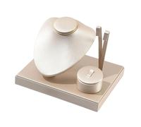 Qianly Set Espositore per Gioielli con Organizer per Riporre I Gioielli, con Vassoio Portaoggetti, Supporto per Orecchie, per La Collezione, da Appoggio, per, Oro