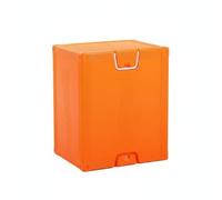 Qianly Sgabello Musicale Impilabile Multifunzionale Sgabello a Cubo in Plastica Con Maniglia Cubo Colorato Multiuso per Bambini, Studenti, Asilo, Cameretta, Arancione