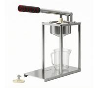Qianly Spremiagrumi Professionale con Bicchiere Struttura in Acciaio Inox 304, Base Rettangolare Stabile, Spremiagrumi a Leva, per, Testa Piatta