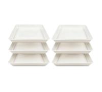 Qianly Stampo Quadrato per Pavimentazione Modulo per Cemento Stampo per Pietre Forma per Passi in Plastica Riutilizzabile con Bordo Rialzato per Colate, Bianco