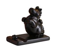 Qianly Statua di Cavallo, Decorazione per Il Capodanno Cinese 2026, Supporto per Telefono da Scrivania, Decorazione Feng Shui per Tavolo, Nero