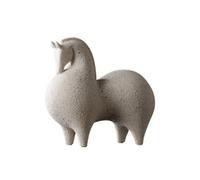 Qianly Statuetta con Angelo Protettore | Finitura Ruvida Effetto Pietra, Scultura con Base Rettangolare, Profilo Compatto da Appoggio, per Soggiorno, di Design, L