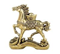 Qianly Statuetta di Cavallo in Ottone, Figurina Decorativa in Miniatura di Cavallo per