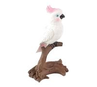Qianly Statuetta di Pappagallo, Ideale Come Regalo per Bambini E per La Decorazione della Casa, Testa Rosa