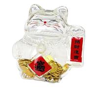 Qianly Statuetta Salvadanaio a Forma di, Versatile E Robusta, da Posizionare su Un Tavolo, Ideale per Bambini, Clear L